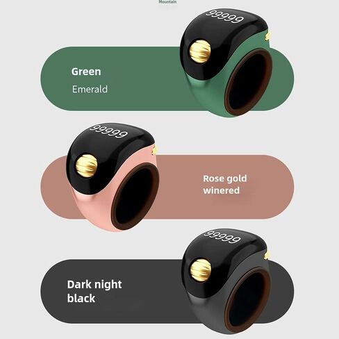 Finger Counter Clicker Rings, Digital Finger Smart Tally Counter Rings, Adjustable Finger Counter with LED Screen, ABS Quiet Ball Rolling for Coaching Sports Activities in Saudi Arabia