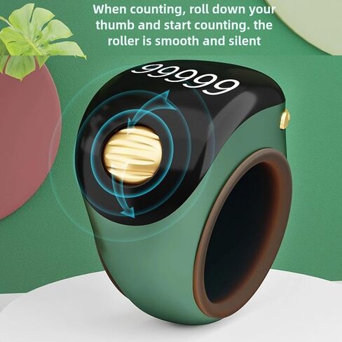 Finger Counter Clicker Rings, Digital Finger Smart Tally Counter Rings, Adjustable Finger Counter with LED Screen, ABS Quiet Ball Rolling for Coaching Sports Activities in Saudi Arabia