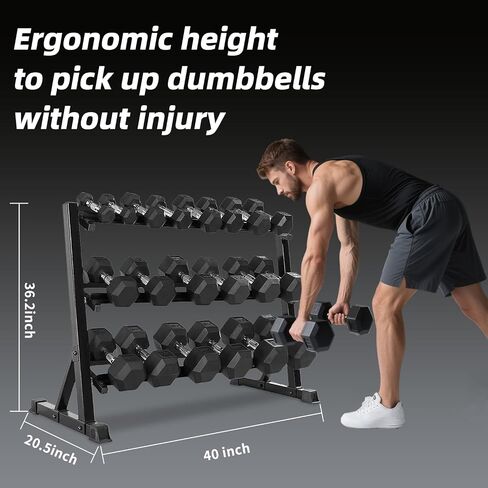 350/450/550 lbs Hex Weight Dumbbell Sets with Rack 5-50 lbs Hand Weights for Strength Training for Home Gyms Men Women Rubber Iron Rubber Coated Exercise & Fitness Muscle in Saudi Arabia