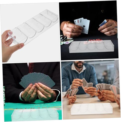 GALPADA Acrylic Poker Chip Tray Holder 2pcs Poker Chip Organizer for Game Night for Home Use in Kuwait