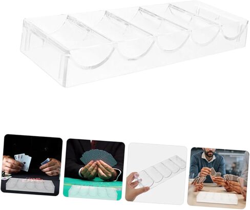 GALPADA Acrylic Poker Chip Tray Holder 2pcs Poker Chip Organizer for Game Night for Home Use in Kuwait