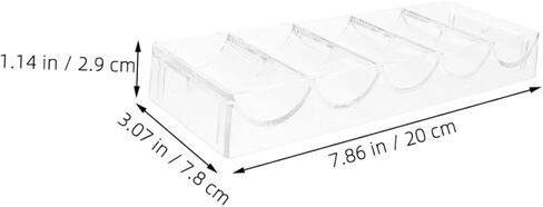 GALPADA Acrylic Poker Chip Tray Holder 2pcs Poker Chip Organizer for Game Night for Home Use in Kuwait