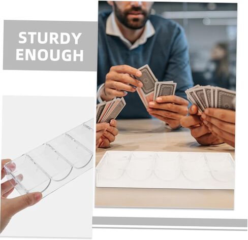 GALPADA Acrylic Poker Chip Tray Holder 2pcs Poker Chip Organizer for Game Night for Home Use in Kuwait