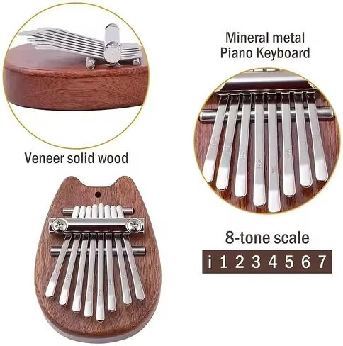 8 Key Mini Wood Kalimba Finger Thumb Piano Marimba Musical Good Accessories Pendant Gift in Saudi Arabia