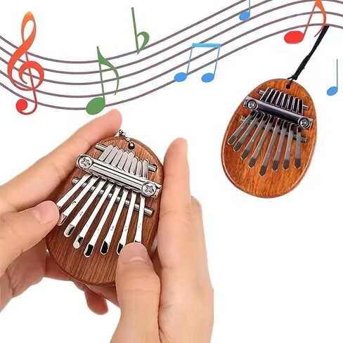 8 Key Mini Wood Kalimba Finger Thumb Piano Marimba Musical Good Accessories Pendant Gift in Saudi Arabia