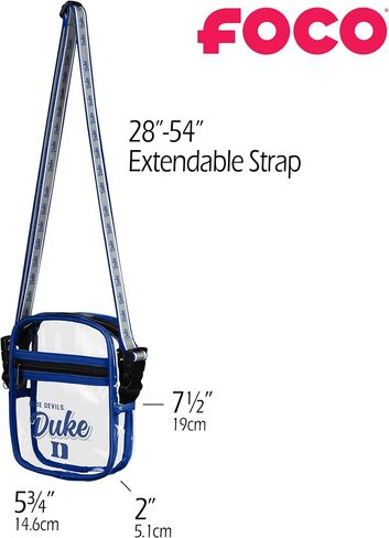 Crossbody Clear Messenger Bag– Convenient & Compact Hands-Free 7" Camera Pouch for Valuables– NCAA Stadium Security Approved in Saudi Arabia