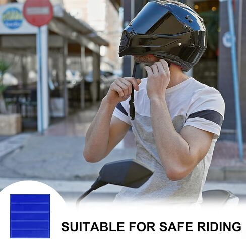 MECCANIXITY Reflective Stickers, Waterproof Adhesive Night Warning Sticker 4.5" x 1" High Visibility Safety Reflector Tape Strips for Backpacks Bikes Helmets (Pink, Pack of 4) in Saudi Arabia