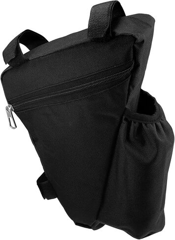 Bike Triangle Frame Bag Front Pouch Cycling Bicycle Wedge Tube Storage Bag with Bottle Holder for Road Mountain Bikes Black Auto Replacement Parts in Saudi Arabia