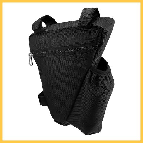 Bike Triangle Frame Bag Front Pouch Cycling Bicycle Wedge Tube Storage Bag with Bottle Holder for Road Mountain Bikes Black Auto Replacement Parts in Saudi Arabia