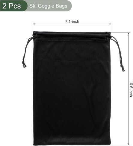 YOKIVE Ski Goggle Bags, Sport Microfiber Snow Goggles Case Covers Storage Sleeves Drawstring Pouches for Sunglass in Kuwait