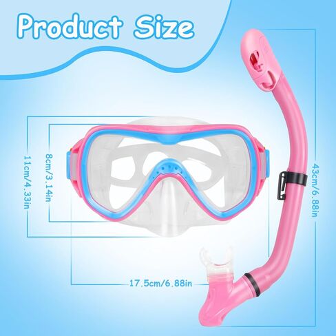 معدات الغطس للأطفال، مجموعة زعانف قناع الغطس للأطفال ذات رؤية بانورامية، قناع غوص مضاد للضباب ومضاد للتسرب، غطاء علوي جاف وزعانف غوص مع حقيبة سفر، حزم غطس للأطفال in Saudi Arabia