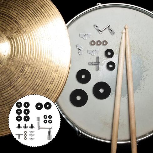TIDTALEO Drum Kit Felt Pads Set Anti-skid Cymbal Cushions for Drum Standard and Percussionists Easy Installation in Saudi Arabia