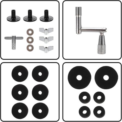 TIDTALEO Drum Kit Felt Pads Set Anti-skid Cymbal Cushions for Drum Standard and Percussionists Easy Installation in Saudi Arabia