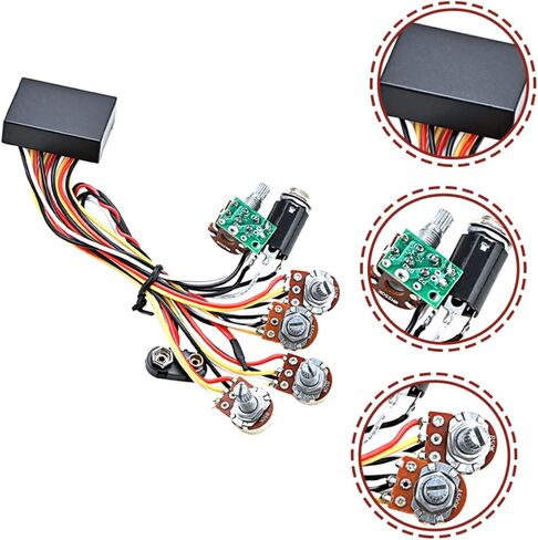 FAVOMOTO Bass Circuit Modification Preamp Kit for Bass Guitar Active Circuit Tone Control and Wiring Easy Installation Design for Musicians and Enthusiasts in Saudi Arabia