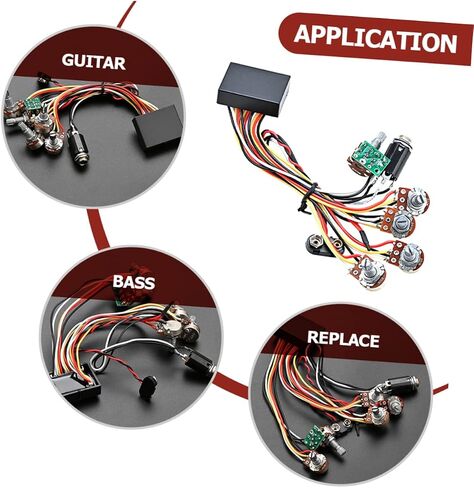 FAVOMOTO Bass Circuit Modification Preamp Kit for Bass Guitar Active Circuit Tone Control and Wiring Easy Installation Design for Musicians and Enthusiasts in Saudi Arabia