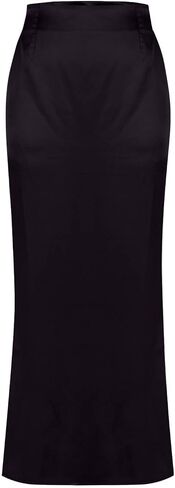 Women's Fall Skirts Comfy Solid Color Satin Skirt High Waist Bodycon Dress Casual A Line Maxi Skirt in Saudi Arabia