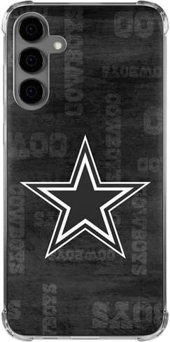 حافظة هاتف Skinit الشفافة متوافقة مع هاتف Galaxy S24 Plus - تصميم أسود وأبيض مرخص رسميًا من NFL Dallas Cowboys in Saudi Arabia