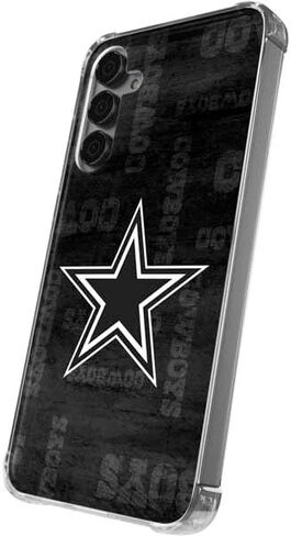 حافظة هاتف Skinit الشفافة متوافقة مع هاتف Galaxy S24 Plus - تصميم أسود وأبيض مرخص رسميًا من NFL Dallas Cowboys in Saudi Arabia