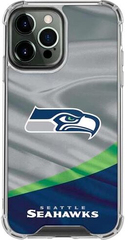 Skinit Clear Phone Case Compatible with iPhone 13 Pro Max - Officially Licensed NFL Seattle Seahawks Design in Saudi Arabia