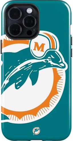 حافظة هاتف Skinit Impact متوافقة مع iPhone 15 Pro Max - تصميم شعار كبير مرخص رسميًا من NFL Miami Dolphins in Saudi Arabia