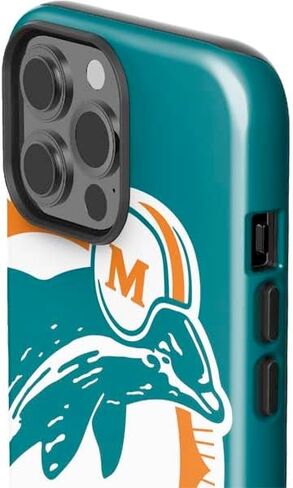 حافظة هاتف Skinit Impact متوافقة مع iPhone 15 Pro Max - تصميم شعار كبير مرخص رسميًا من NFL Miami Dolphins in Saudi Arabia