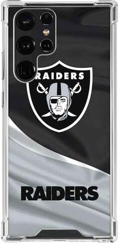 حافظة هاتف Skinit الشفافة متوافقة مع هاتف Galaxy S23 Ultra - تصميم مرخص رسميًا من NFL Las Vegas Raiders in Saudi Arabia