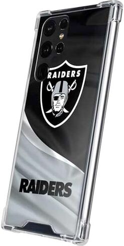 حافظة هاتف Skinit الشفافة متوافقة مع هاتف Galaxy S23 Ultra - تصميم مرخص رسميًا من NFL Las Vegas Raiders in Saudi Arabia