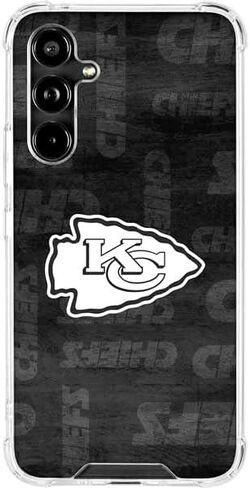حافظة هاتف Skinit الشفافة متوافقة مع هاتف Galaxy A54 5G - تصميم أسود وأبيض مرخص رسميًا من NFL Kansas City Chiefs in Saudi Arabia