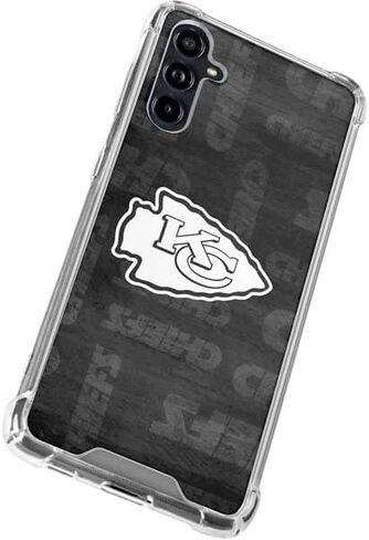 حافظة هاتف Skinit الشفافة متوافقة مع هاتف Galaxy A54 5G - تصميم أسود وأبيض مرخص رسميًا من NFL Kansas City Chiefs in Saudi Arabia