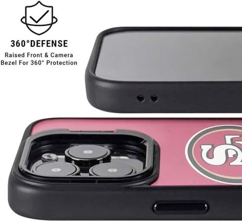 Skinit Kickstand Phone Case Compatible with iPhone 14 Pro - Officially Licensed NFL San Franciso 49ers Black & White Design in Saudi Arabia
