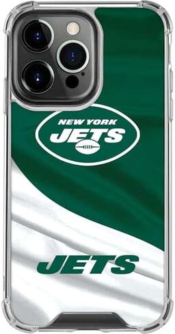 Skinit Clear Phone Case Compatible with iPhone 16 Pro Max - Officially Licensed NFL New York Jets Design in Saudi Arabia
