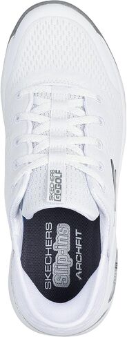 Skechers - Womens Go Golf Arch Fit - Line Up Slip On Shoes, Color White, Size: 7 M US in Saudi Arabia