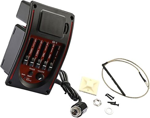 1set Acoustic Guitar Pickup Equalizer Eq for Enhanced Easy Use Interface for Musicians Construction for All Skill Levels in Saudi Arabia