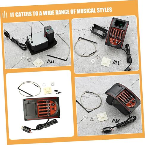 1set Acoustic Guitar Pickup Equalizer Eq for Enhanced Easy Use Interface for Musicians Construction for All Skill Levels in Saudi Arabia