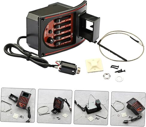 1set Acoustic Guitar Pickup Equalizer Eq for Enhanced Easy Use Interface for Musicians Construction for All Skill Levels in Saudi Arabia
