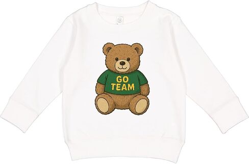 inktastic Cute Teddy Bear Go Team Toddler Sweatshirt in Saudi Arabia