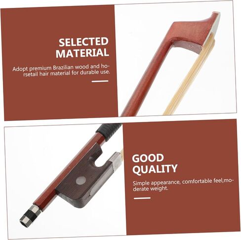 Vaguelly Professional Cello Bow Horsetail Hair Handmade Brazilwood Accessory for Beginners and Advanced Players for Practice and Performance in Saudi Arabia