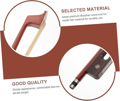 Vaguelly Professional Cello Bow Horsetail Hair Handmade Brazilwood Accessory for Beginners and Advanced Players for Practice and Performance in Saudi Arabia