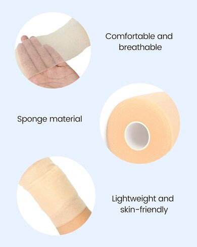 Sports Wrap Suitable for Wrists/Ankles/Elbows and Other Joints, Soft and Breathable Pre-Wrap, 2.36 in x 7.87 in in Saudi Arabia