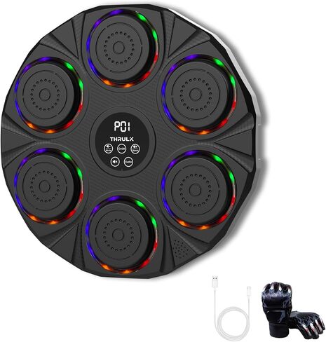 Music Boxing Machine - Punching Machine Wall Mounted - Electronic Target 9 Modes & 9 Speeds - Bluetooth Music Boxing Trainer for Adults and Kids with Boxing Gloves - Boxing Workout Equipment in Saudi Arabia