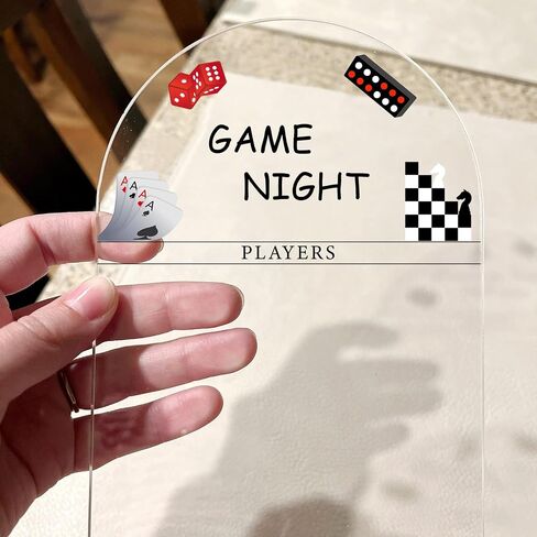 Generic Personalized Game Score Board - Acrylic Engraved Family Game Night Score Tracker,Personalized Gamer Gift, Wedding Gift, Housewarming Gift, Game Night Score Card in Saudi Arabia