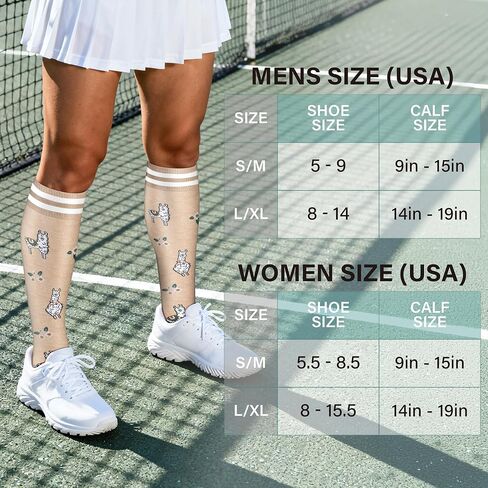 Acture 6 Pack Compression Socks for Women and Men - Knee High for Medical, Running, Nurses, Travel in Kuwait