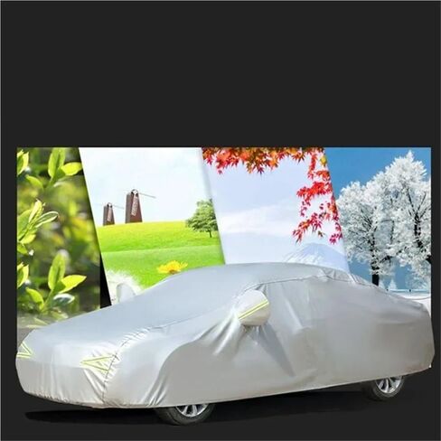 متوافق مع KIA PICANTO Morning JA غطاء السيارة الكامل المطر الصقيع الثلوج غطاء حماية السيارة، حماية من الأشعة فوق البنفسجية، حماية طلاء السيارة (أسود) in Kuwait