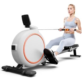 2025 Upgraded Rowing Machine,Magnetic Rowing Machines for Home with 300lb Weight Capacity,32-Levels Quiet Adjustable Resistance,Compact Rower Machine with Tablet Holder,Bluetooth&App Compatible in Saudi Arabia