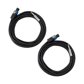 2PCS 15 Feet 12 Gauge Speakon to 1/4 Inch Male Speaker Cables - 15ft 12AWG Speakon to 1/4 TRS Stereo Audio Interconnect Cords - 2 Pack in Saudi Arabia