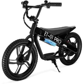 Kids Electric Bike, 350W Motor, 15.5 MPH, 36V 5.2Ah, 10 Miles, 16" Tires, Dual Braking System, Suitable for Riders Aged 6 and Above, Youth Off-Road Electric Bicycle in Saudi Arabia