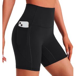 High Waisted Biker Shorts for Women – Workout Shorts with Pockets, Squat Proof, Tummy Control, 4-Way Stretch in Saudi Arabia