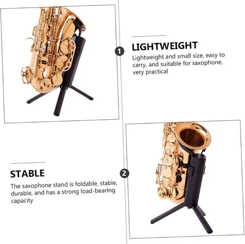 Foldable Alto Saxophone Stand Rack for Home Storage and Music Classroom Use Saxophone Accessory Holder with Portable Design for Exhibition and Display in Saudi Arabia