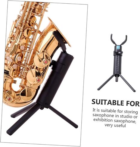 Foldable Alto Saxophone Stand Rack for Home Storage and Music Classroom Use Saxophone Accessory Holder with Portable Design for Exhibition and Display in Saudi Arabia