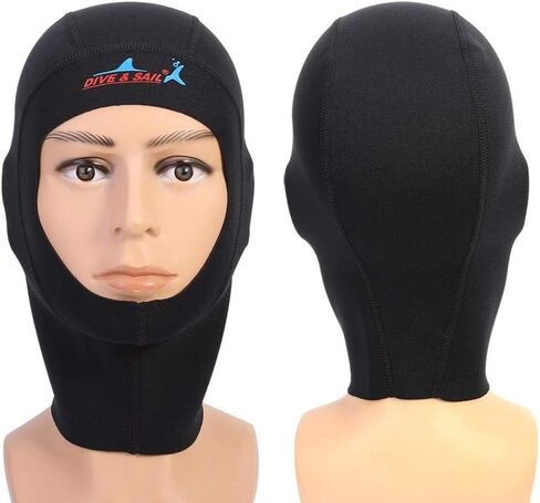 Alomejor Diving Hood 1mm/3mm Neoprene Wetsuit Hood Snorkeling Wetsuit Hood Surf Divers Hat Diving Cover for Snorkeling Kayaking Sailing Canoeing Water Sports(L 1mm) in Saudi Arabia